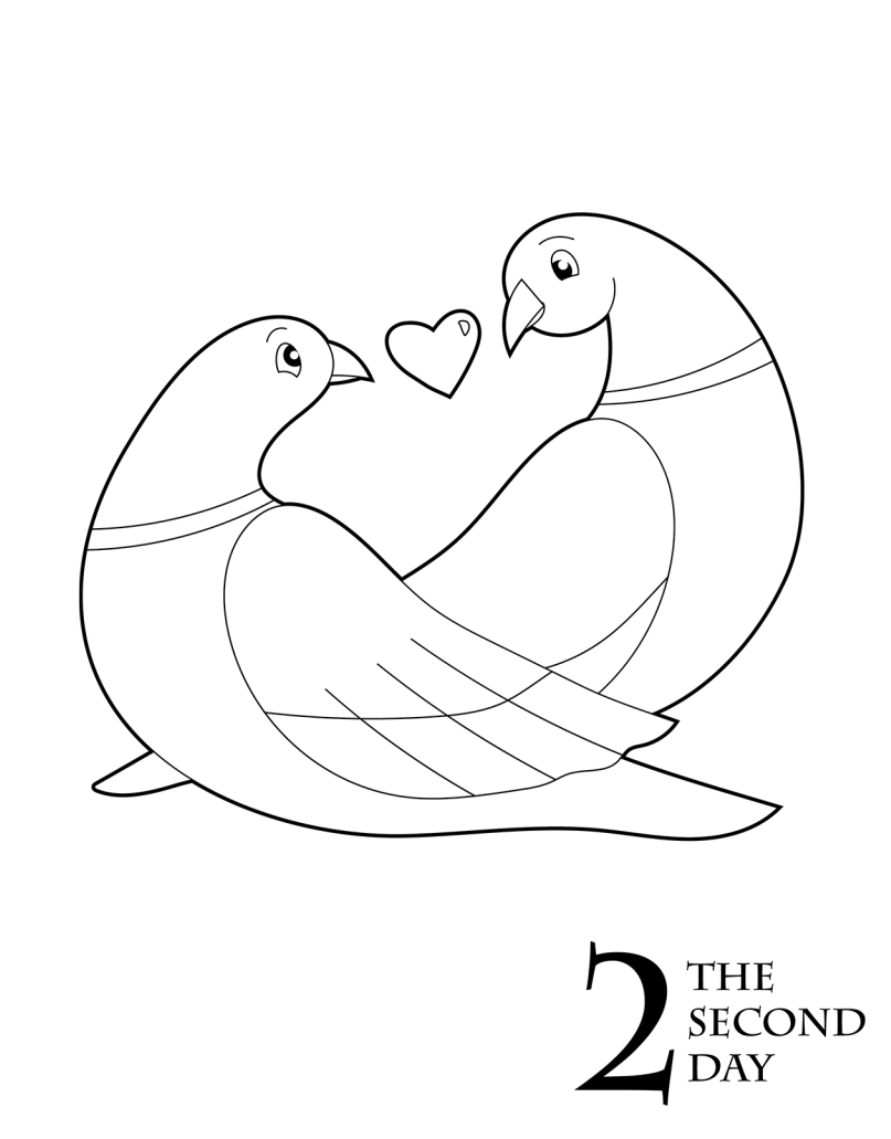 12 Days Of Christmas Coloring Pages Printables