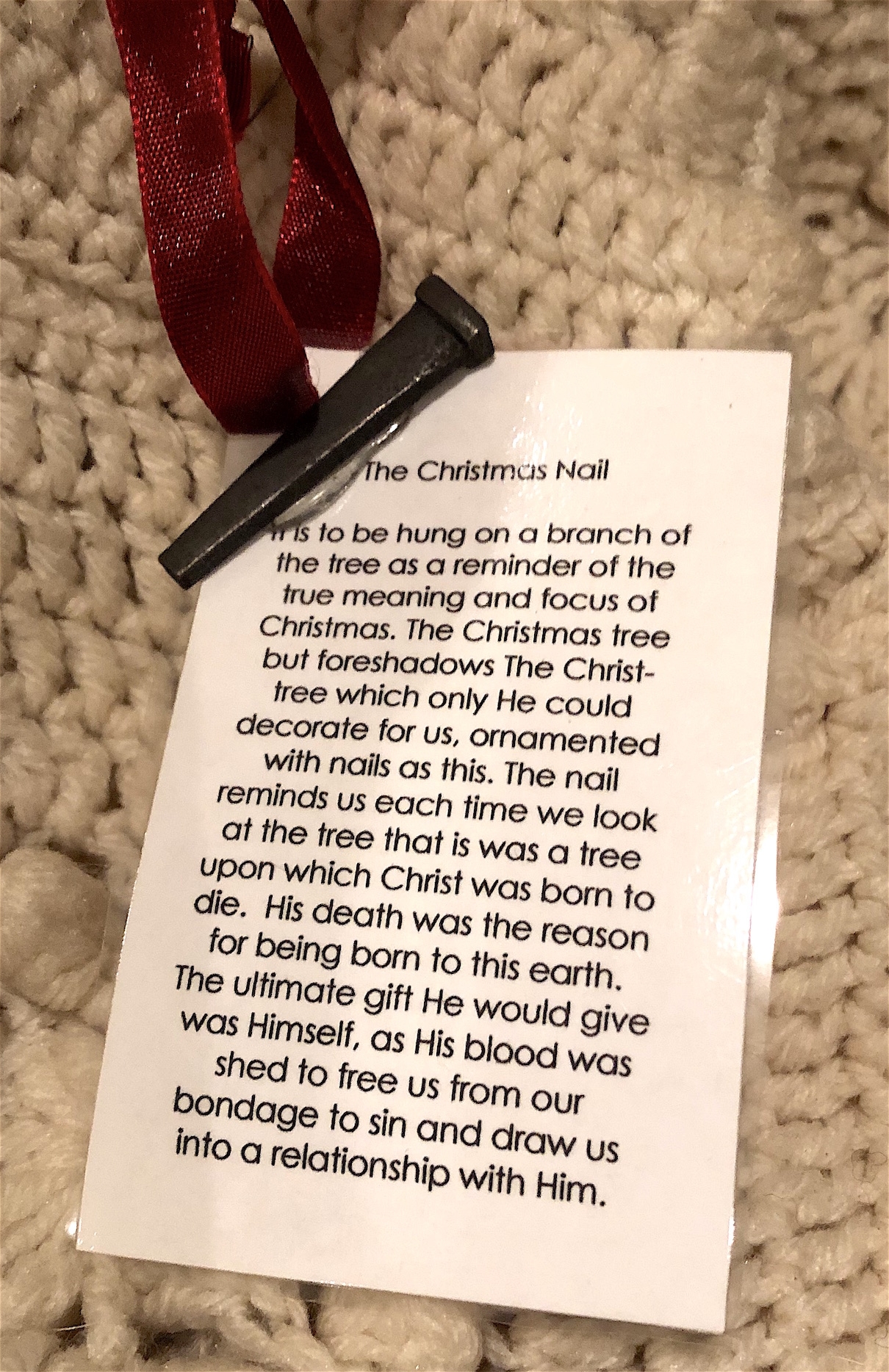 The Christmas Nail Ornament DIY Forget Him Knot