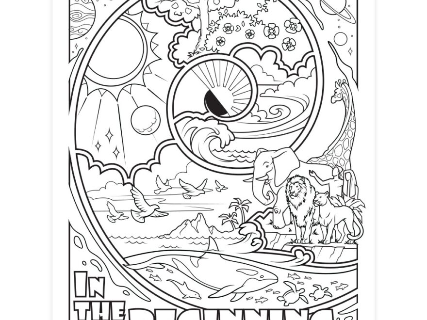 The Creation Coloring Page Printable