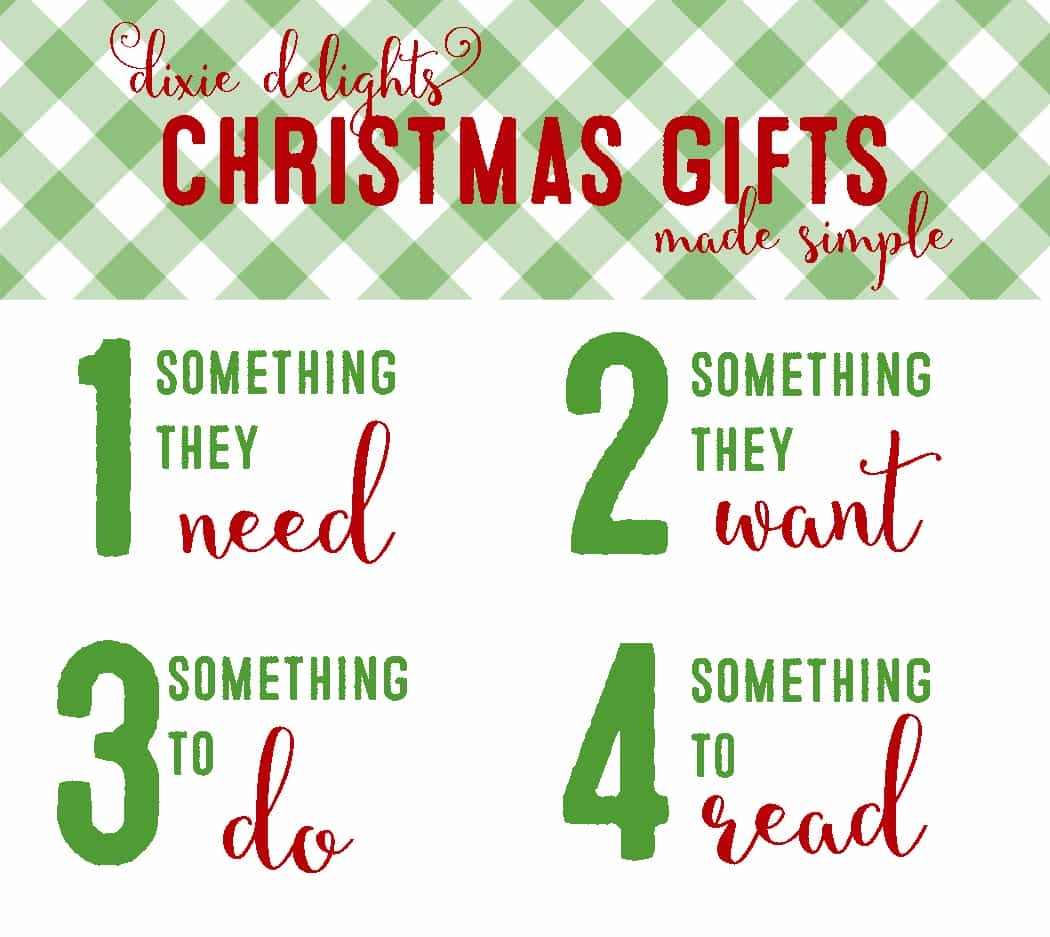Four Gift Rule For Christmas Printable