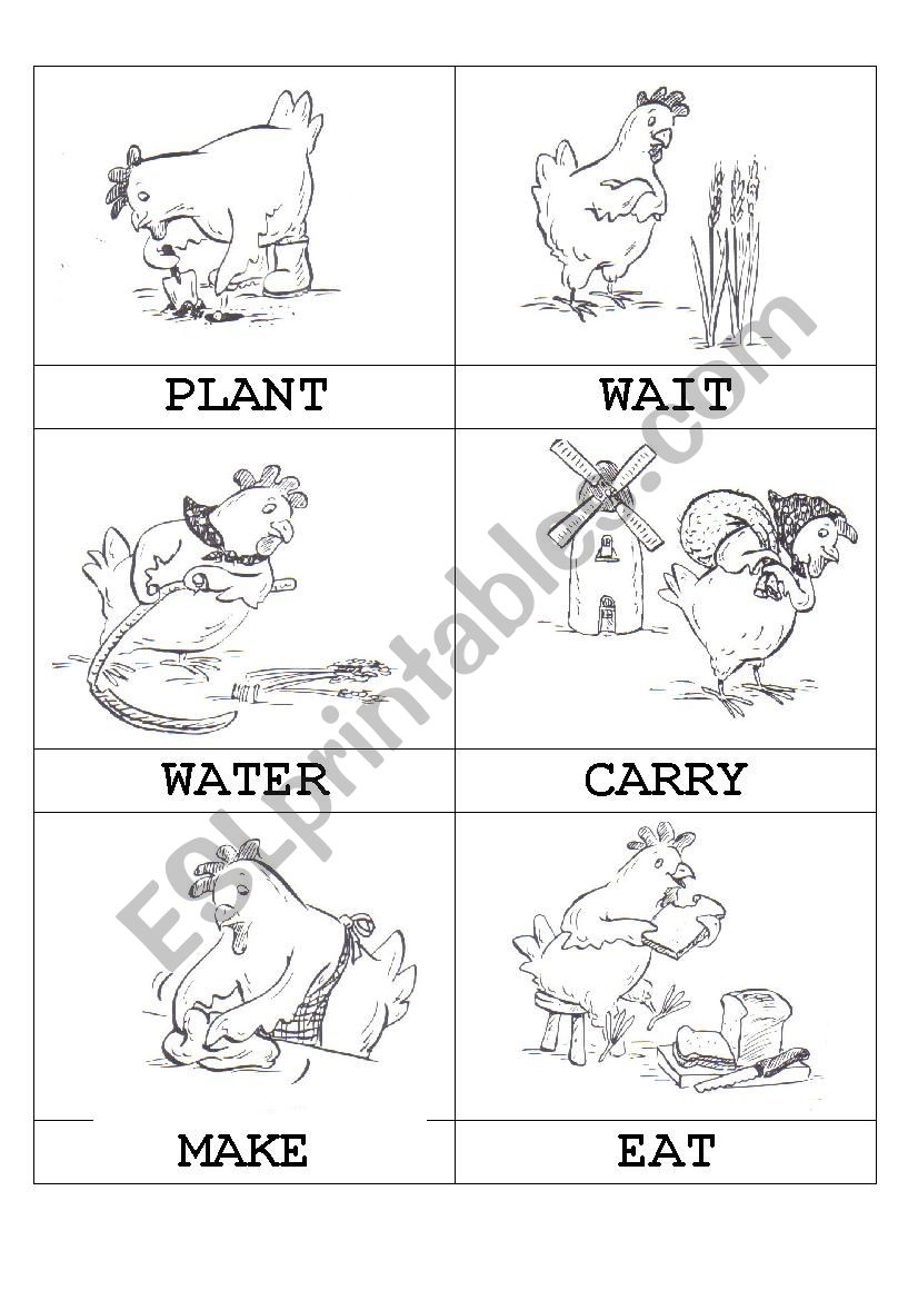 Little Red Hen Printable Worksheets