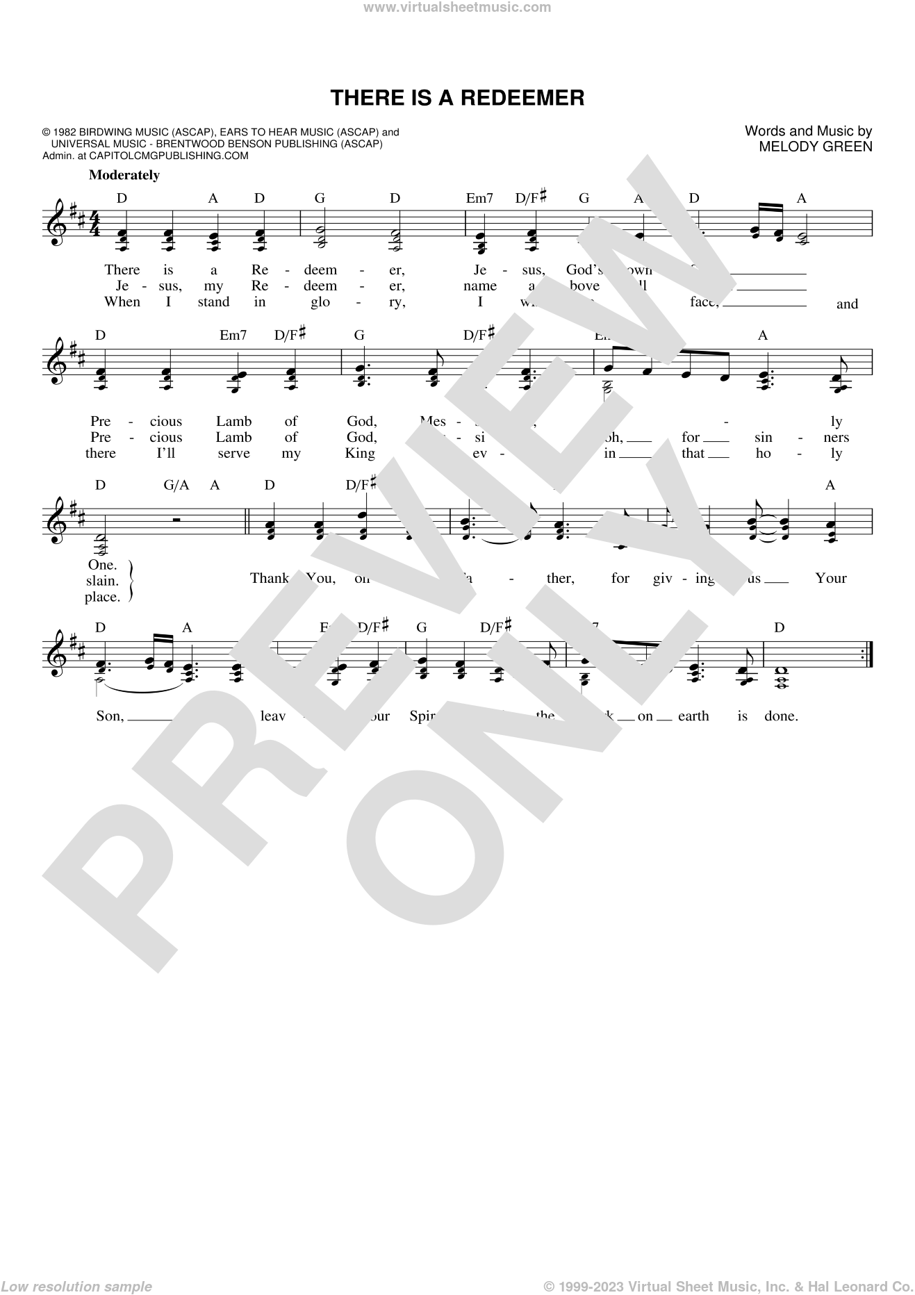 There Is A Redeemer Sheet Music fake Book PDF interactive 