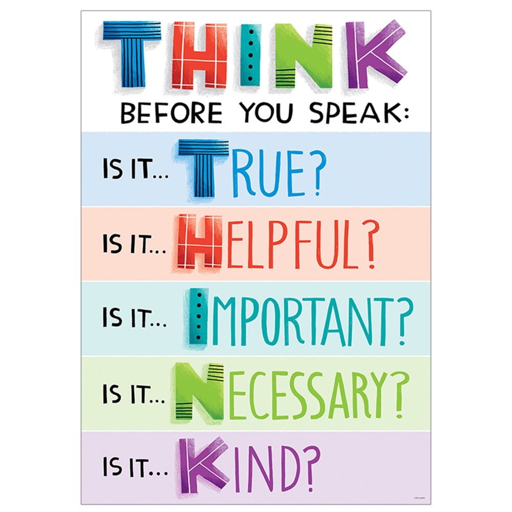 Think Before You Speak Printable