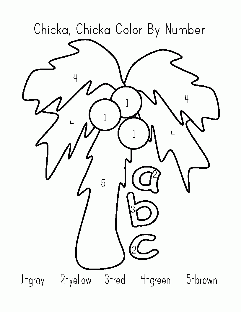 This Is A Fun Color By Numbers Activity For Chicka Chicka Boom Boom I Think That Giving Students The Opportunity To Choose Colors That They Want To Use Will Add An Element