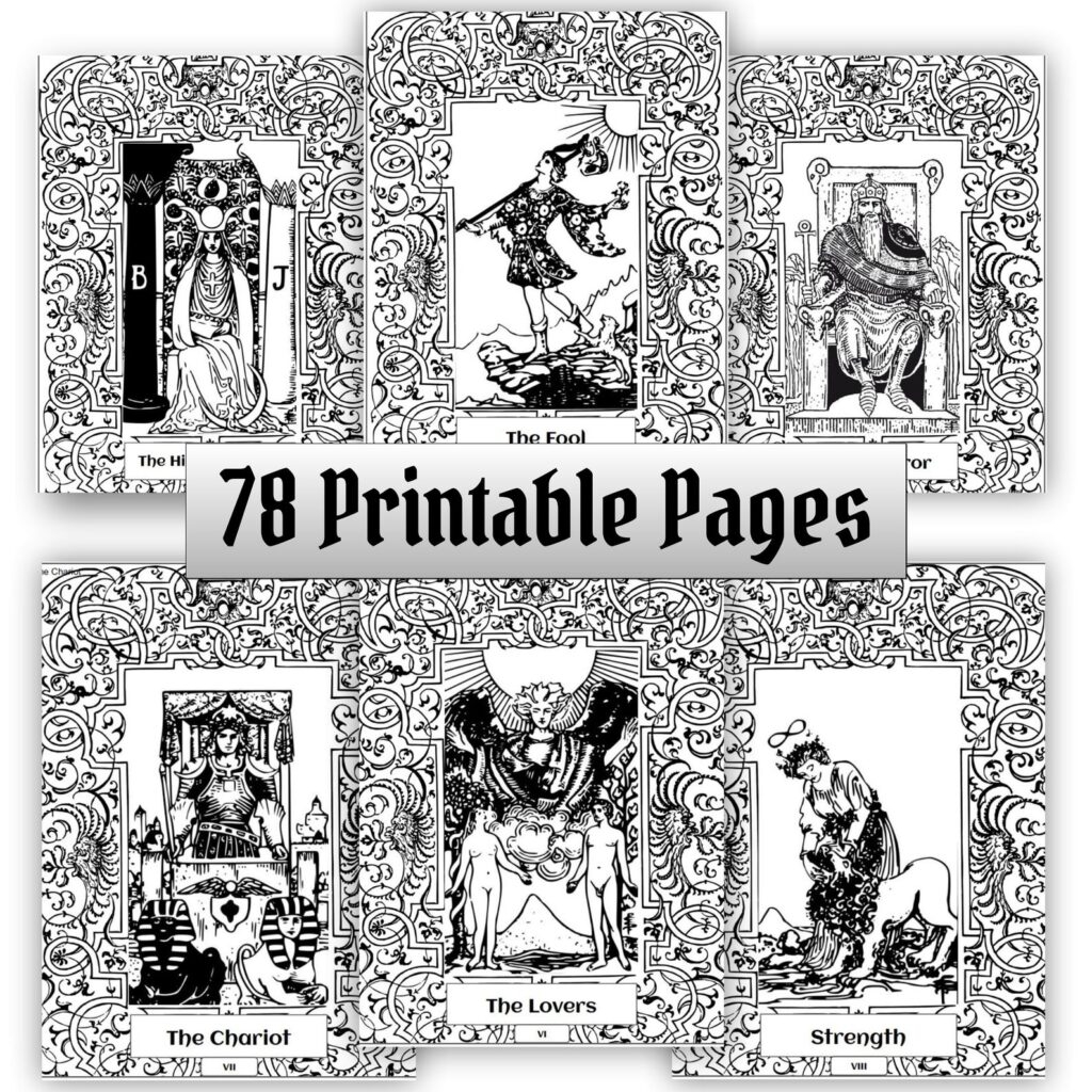 Color Your Own Tarot Cards Free Printable