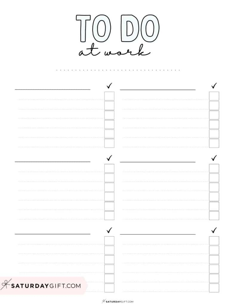 To Do List Template 29 Cute Free Printable To Do Lists SaturdayGift