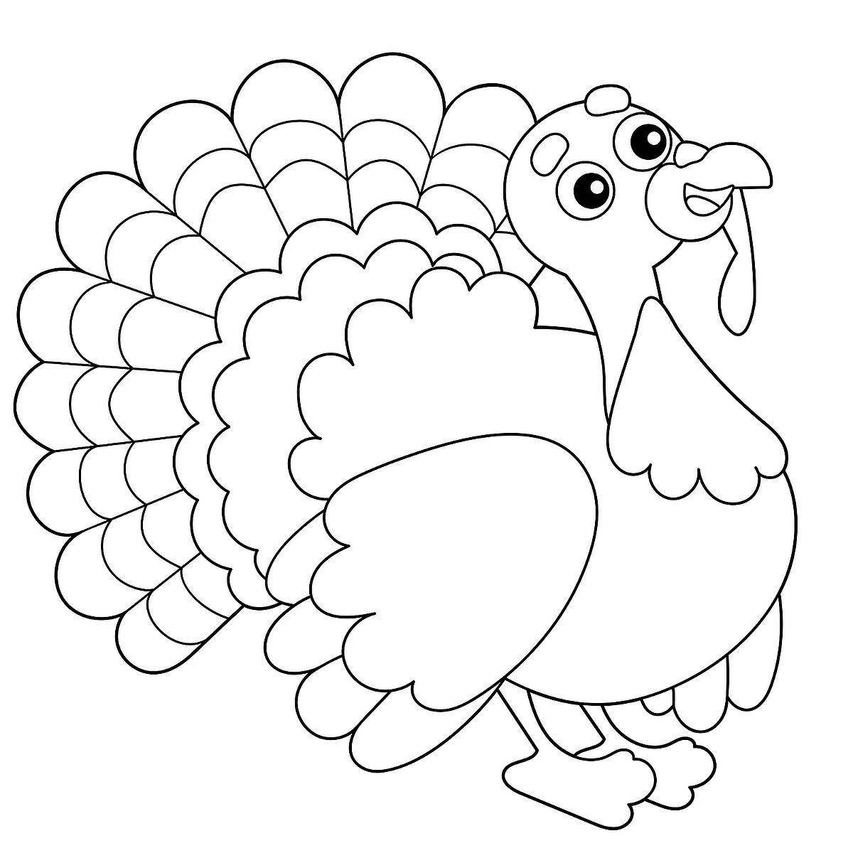 Turkey Coloring Pages Free Printable