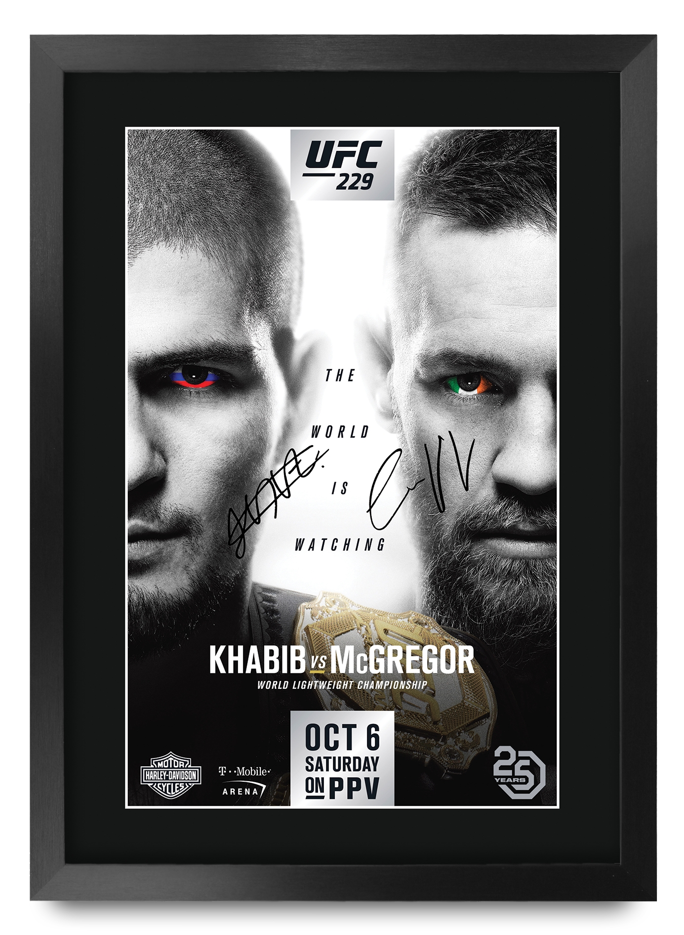 UFC 229 Fight Khabib Nurmagomedov Vs Conor McGregor A3 Poster Framed Autograph EBay