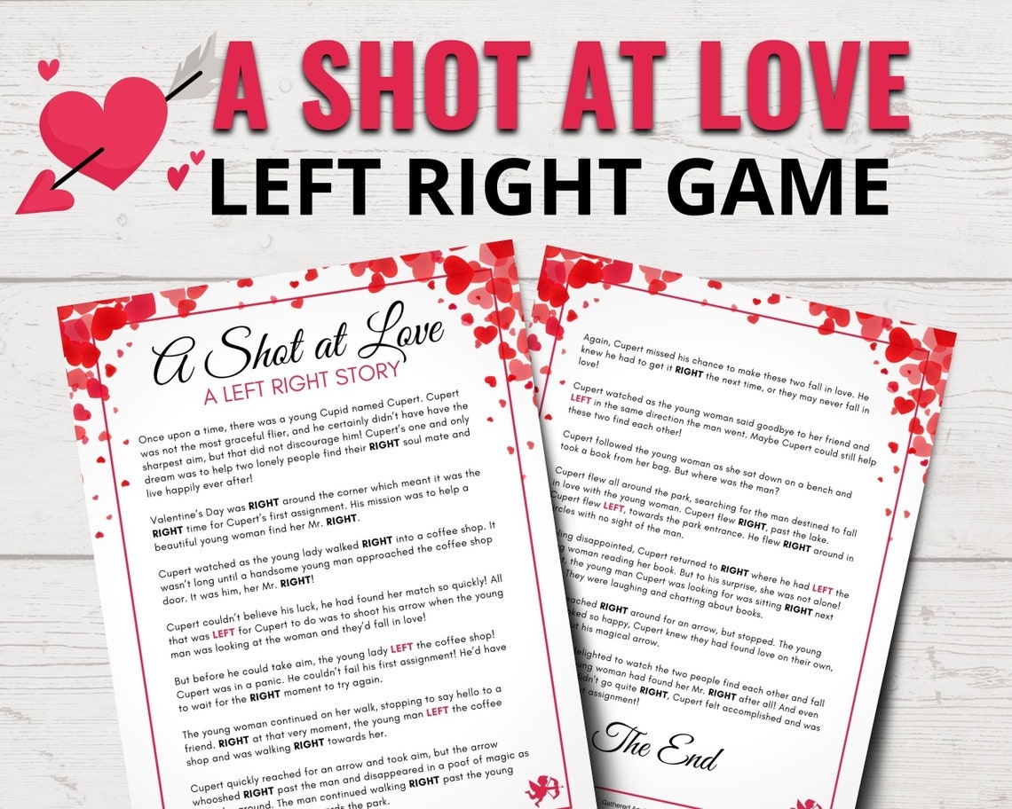 Valentine Left Right Game Gift Exchange Ideas For Valentine s Day