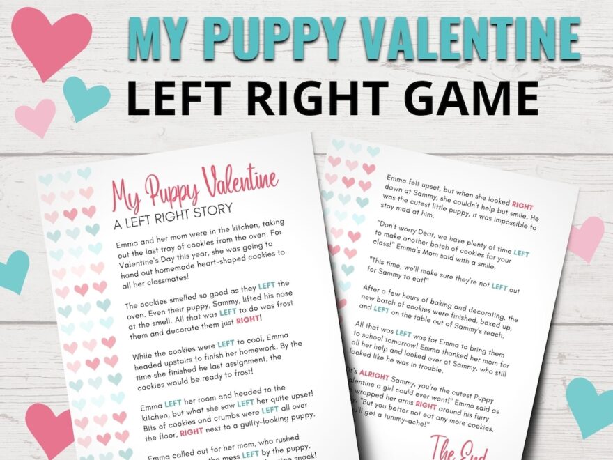 Valentine Left Right Game Gift Exchange Ideas For Valentine s Day