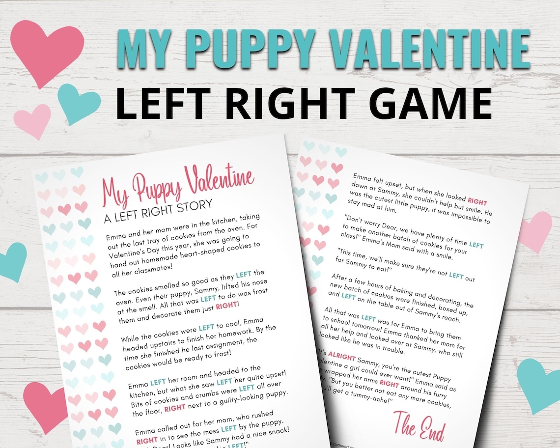 Valentine Left Right Game Gift Exchange Ideas For Valentine s Day