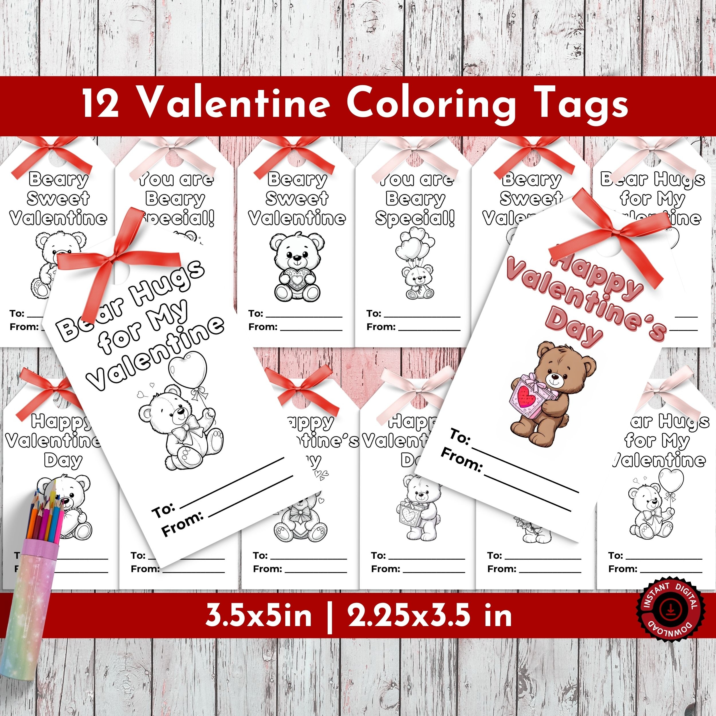 Foldable Printable Valentines Day Cards To Color