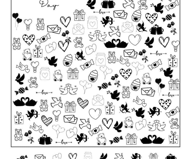 Valentine s Day I Spy Printable Cute Free SaturdayGift