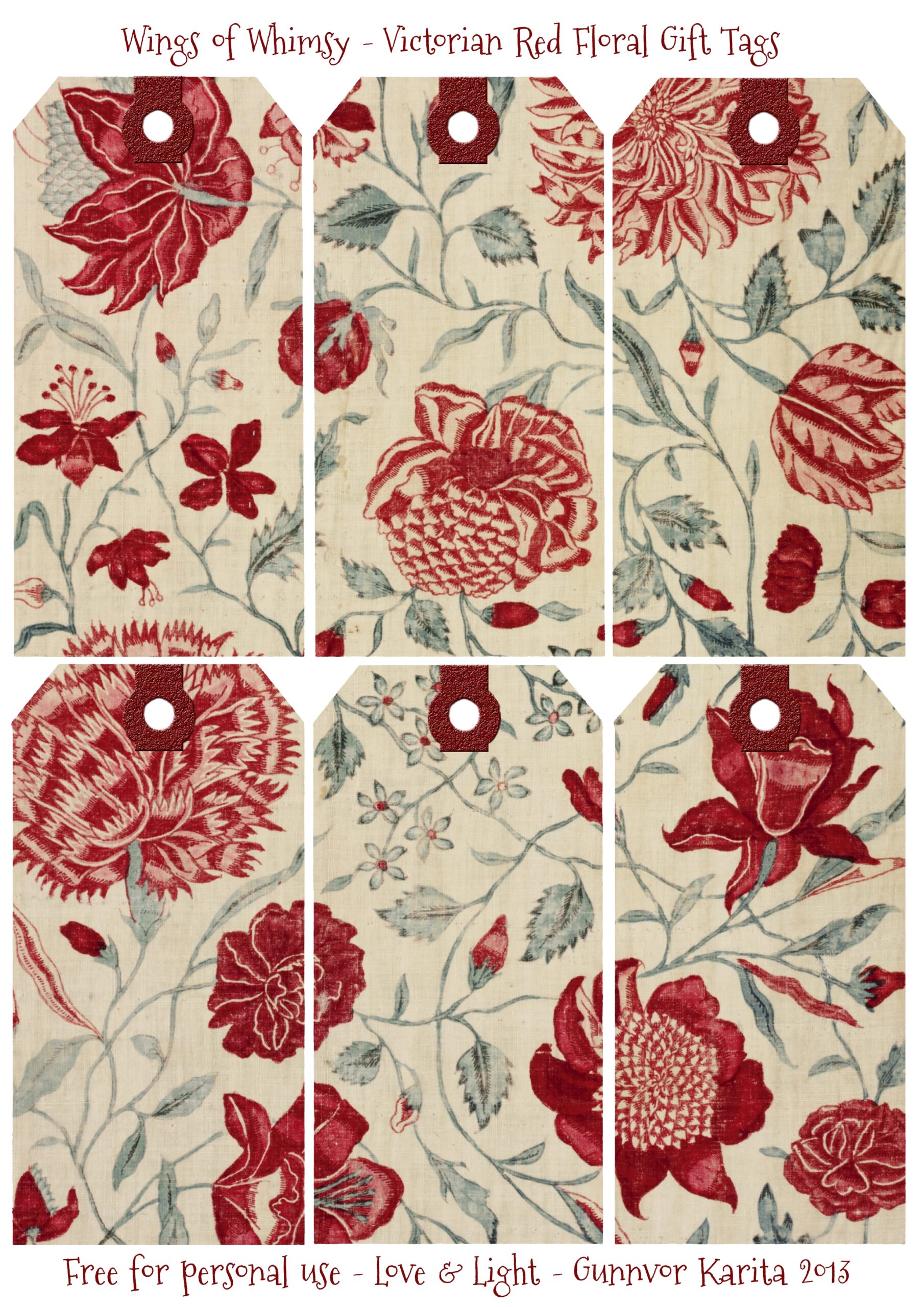 Free Printable Victorian Gift Tag Images