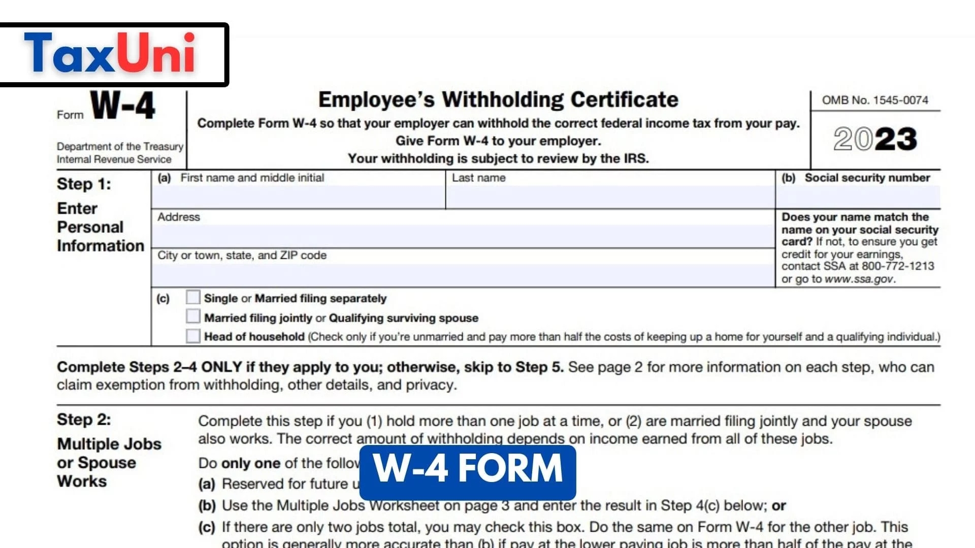 W4 Form 2024 2025