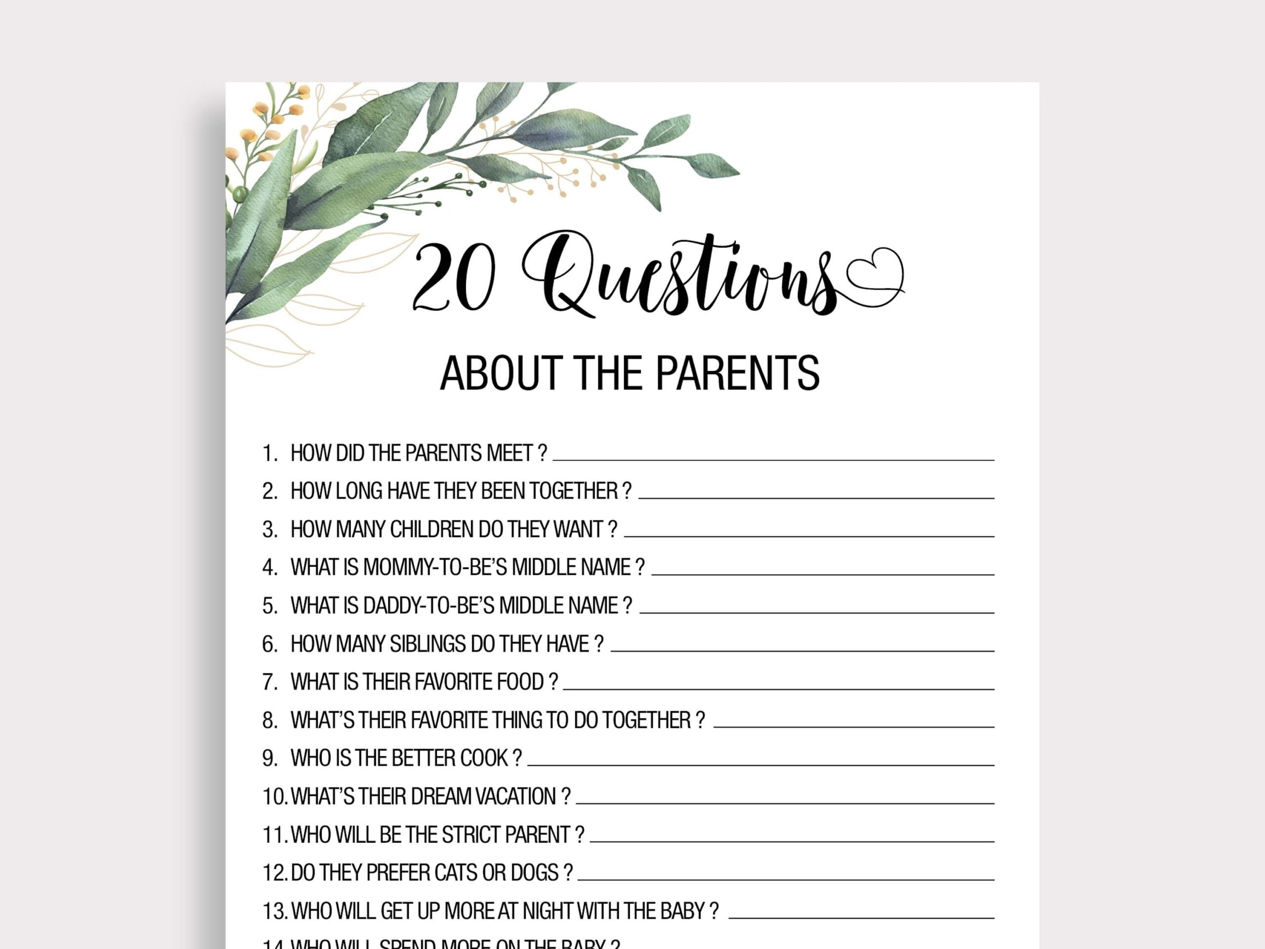 Who Knows Mommy And Daddy Best Free Printable