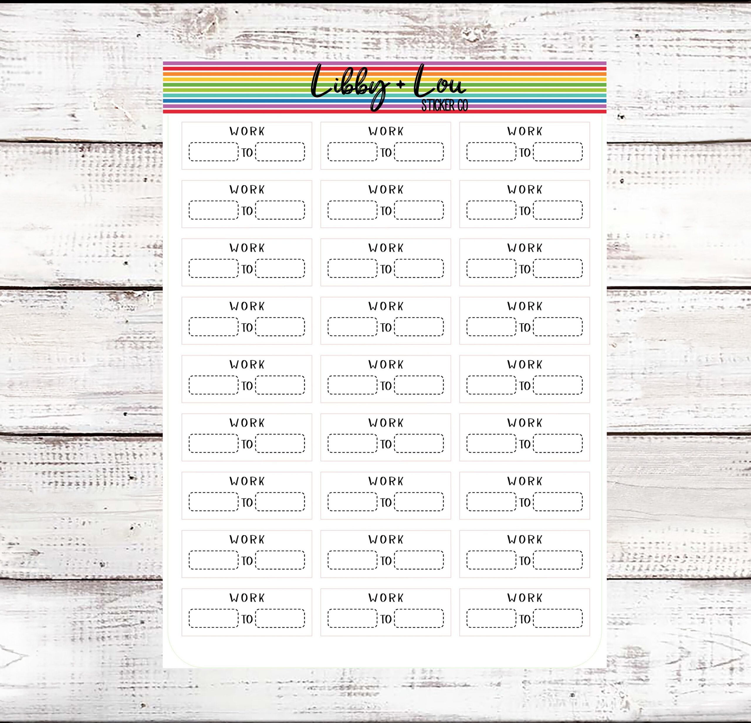 Free Printable Work Schedule Stickers