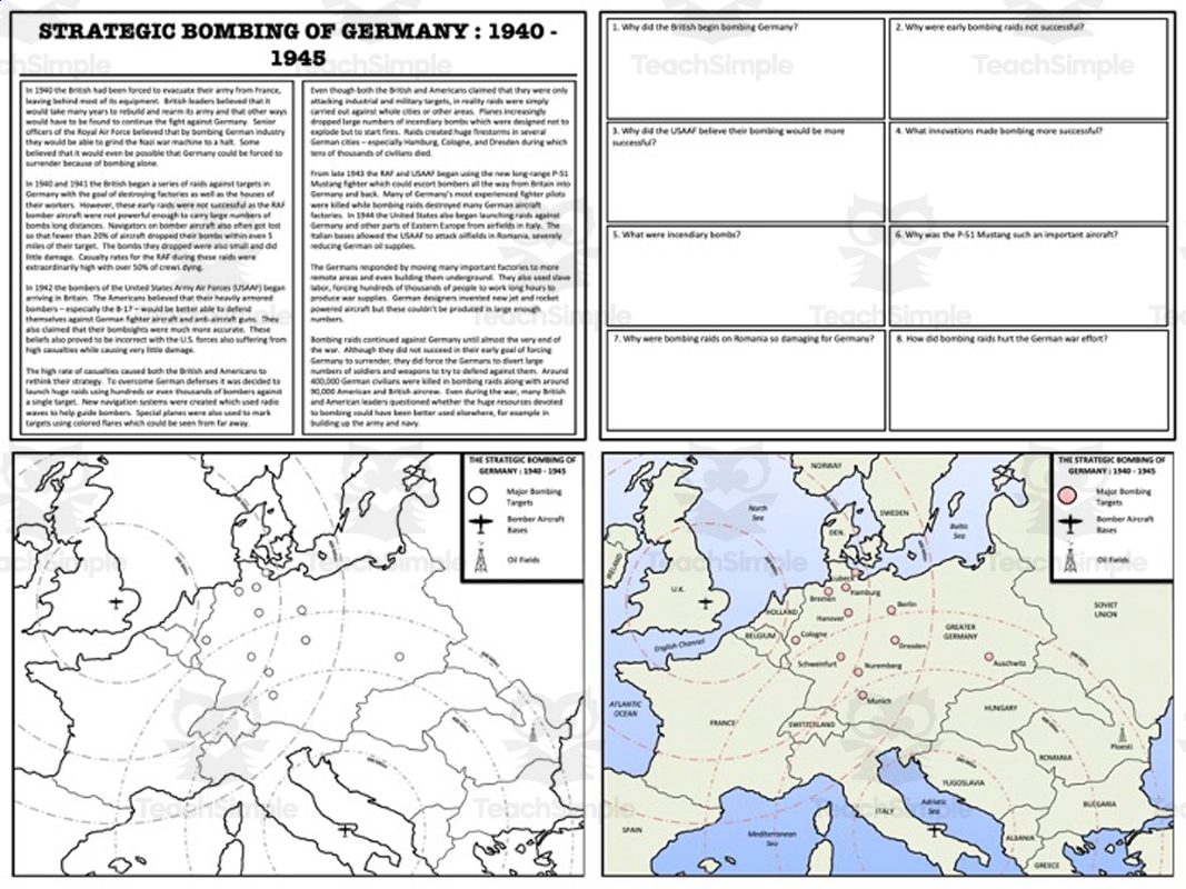 World War Two Map Collection By Teach Simple