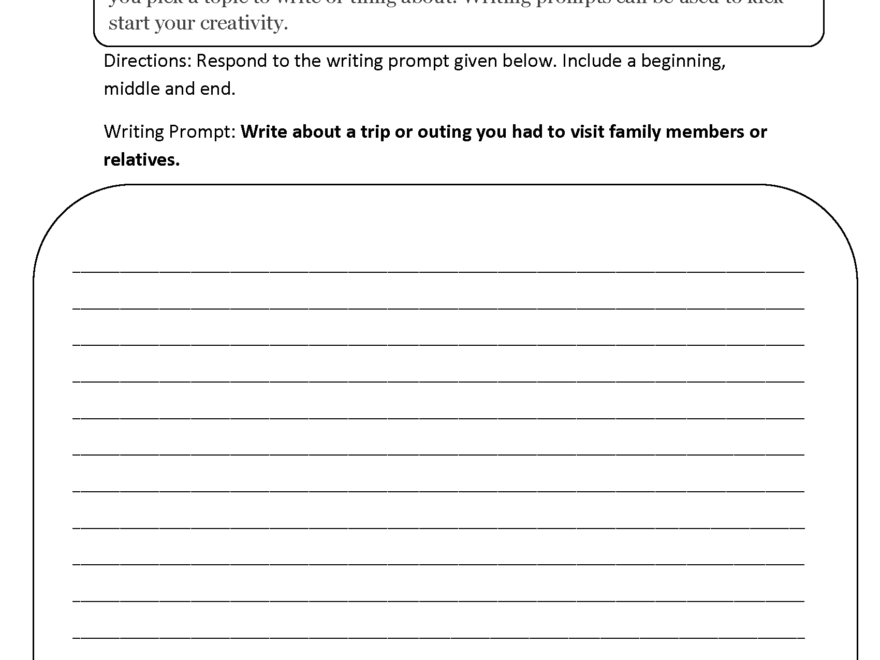 Writing Prompts Worksheets Narrative Writing Prompts Worksheets