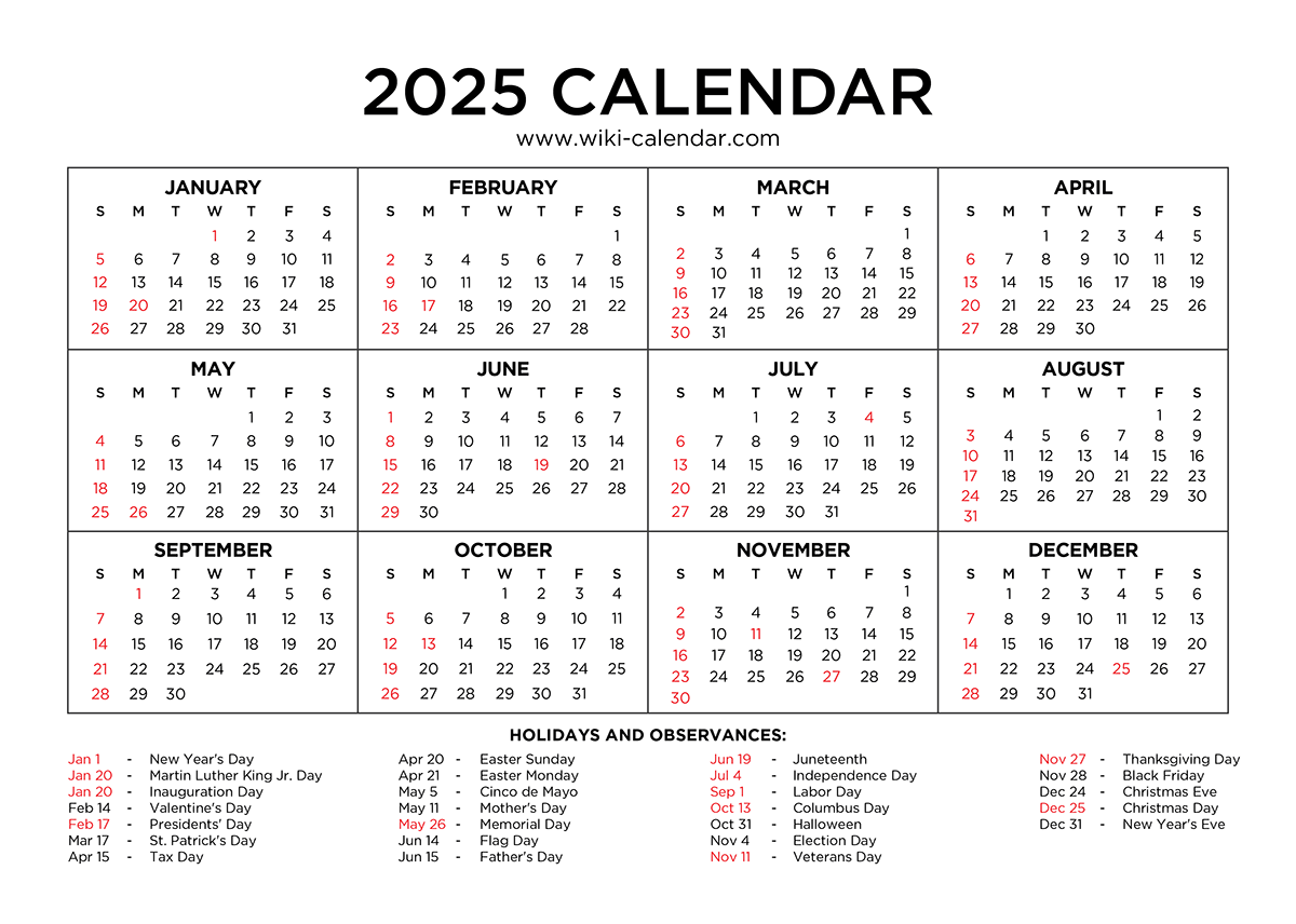 2025 Printable Planner For 8 X 11
